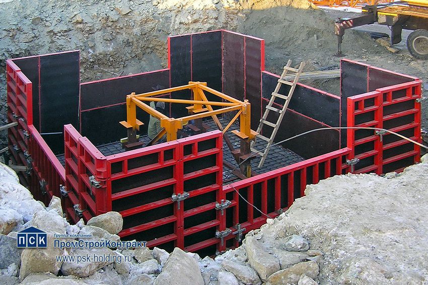 Опалубка фундаментов стальная крупнощитовая PSK-DELTA (ПСК-Дельта) профиль 3 мм