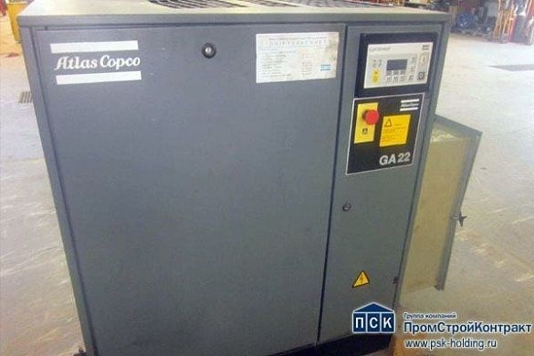 Стационарный винтовой компрессор Atlas Copco GA 22 кВт - 13 Бар